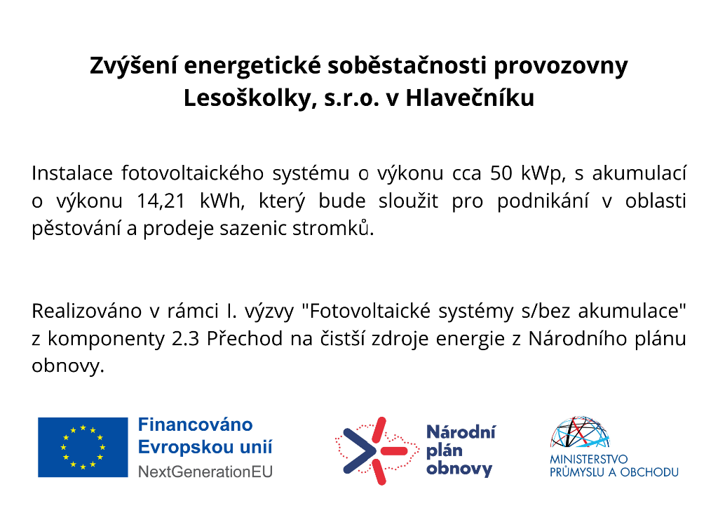 Dotace Hlavečník - FvE